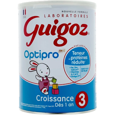 GUIGOZ Croissance 3 Optipro Lait infantile 3ème âge de 1 à 3 ans 800g - Lot  de 3 : : Bébé et Puériculture