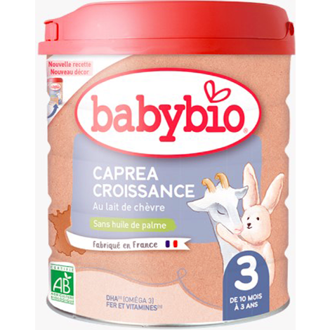 BABYBIO Capréa 3 lait de chèvre infantile bio 3ème âge 800g - dès 1 –  bernadea