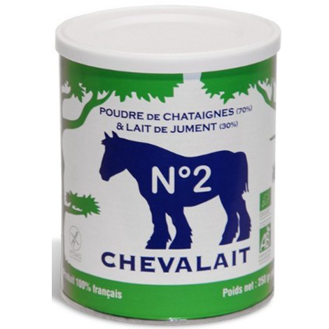 Chevalait Poudre de chataigne au lait de Jument 250 gr