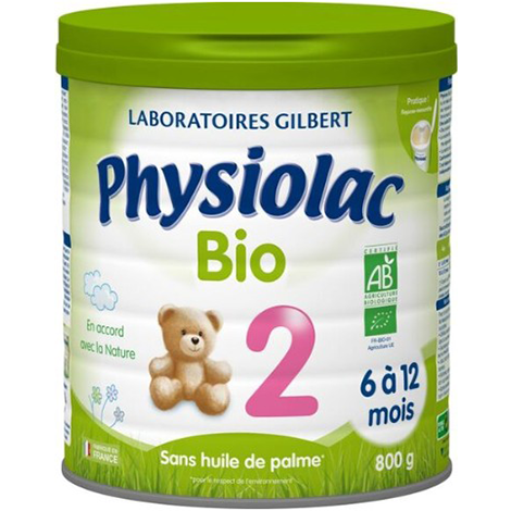 Physiolac Bio 2 - lot de 6 boites de 800g