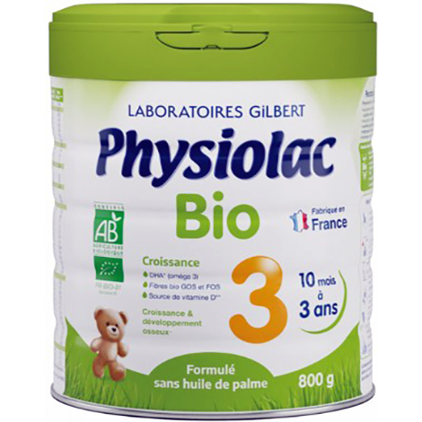 Physiolac lait infantile bio 10-36 mois